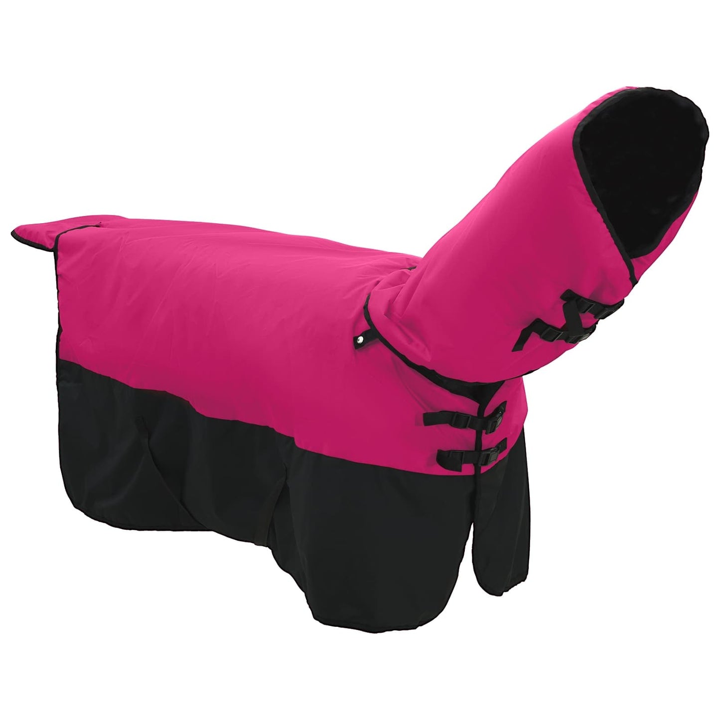 Coperta per Cavalli Rosa e Nero 165 cm Poliestere | homemem39