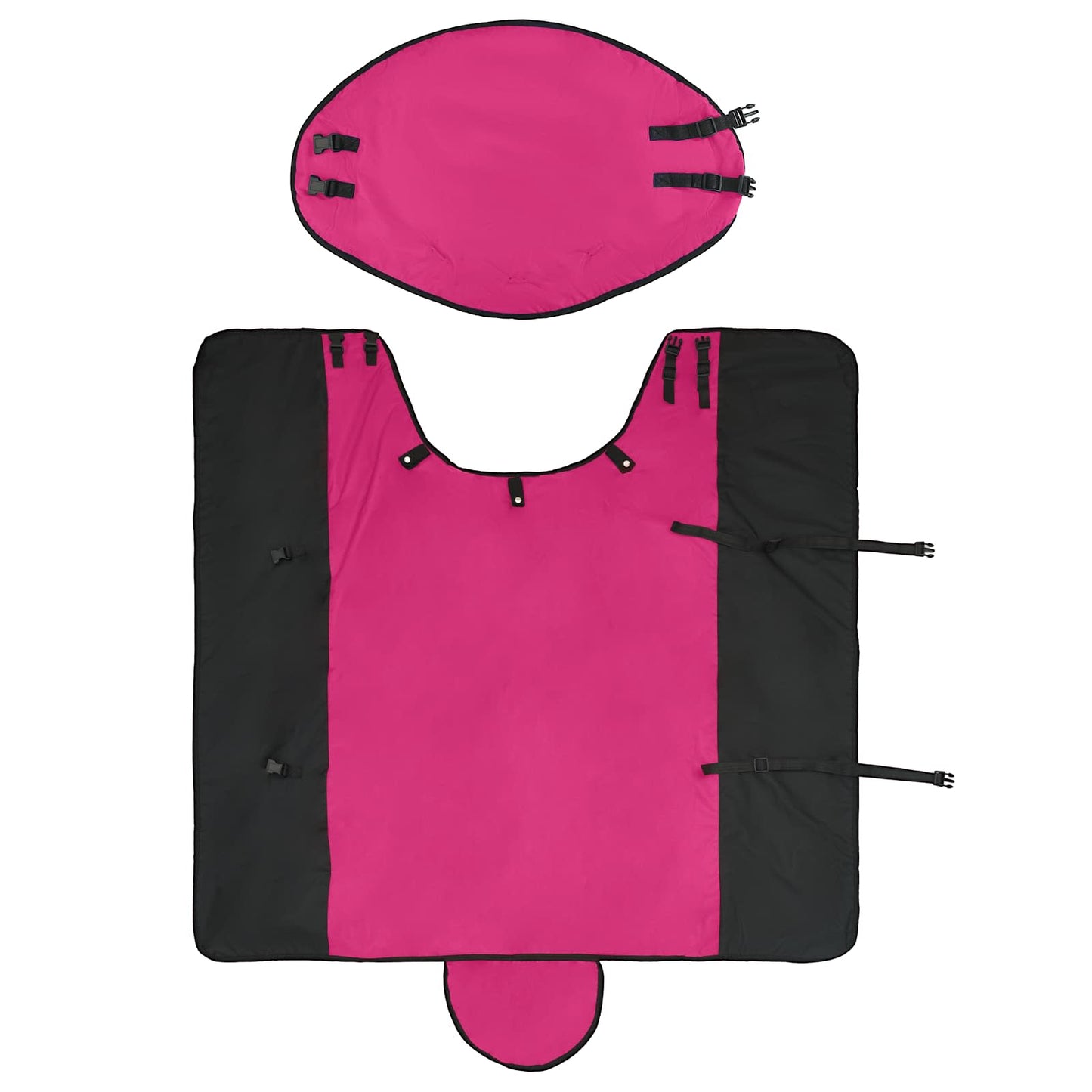 Coperta per Cavalli Rosa e Nero 165 cm Poliestere | homemem39
