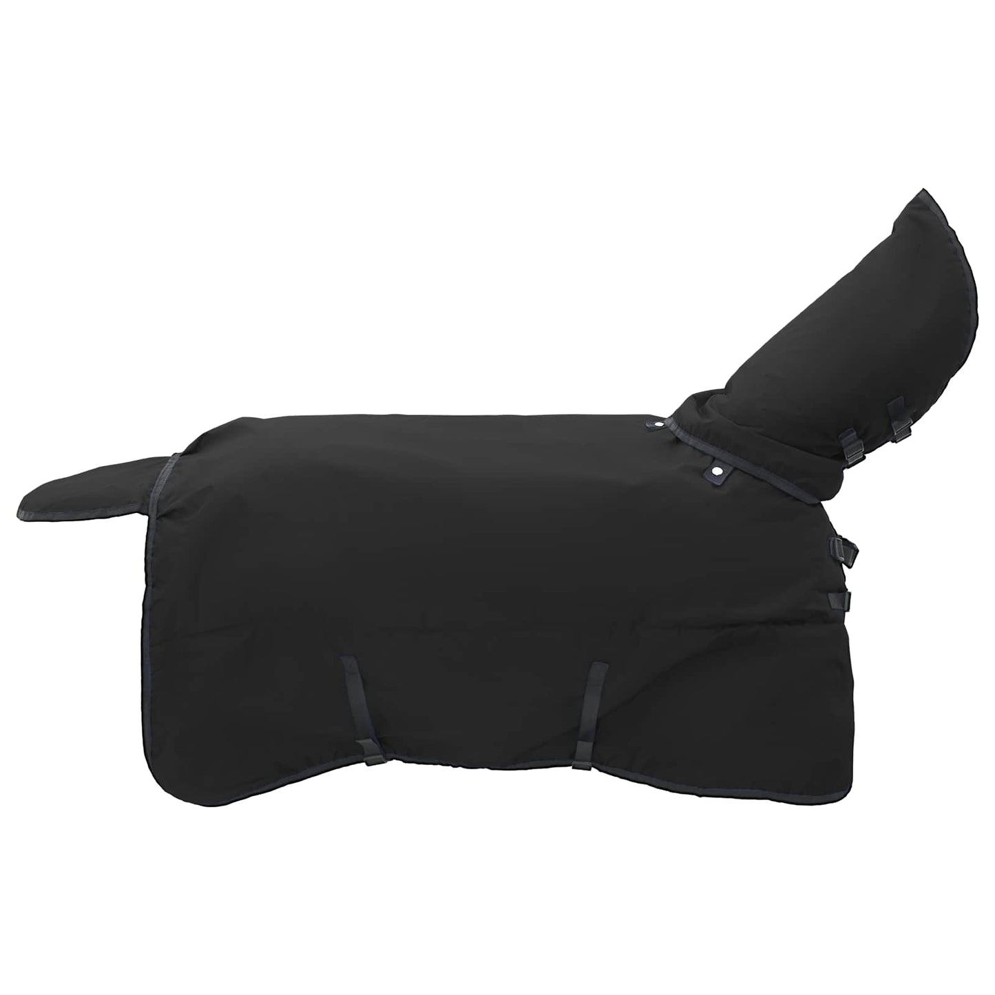 Coperta per Cavalli Verde Scuro e Nero 135 cm Poliestere