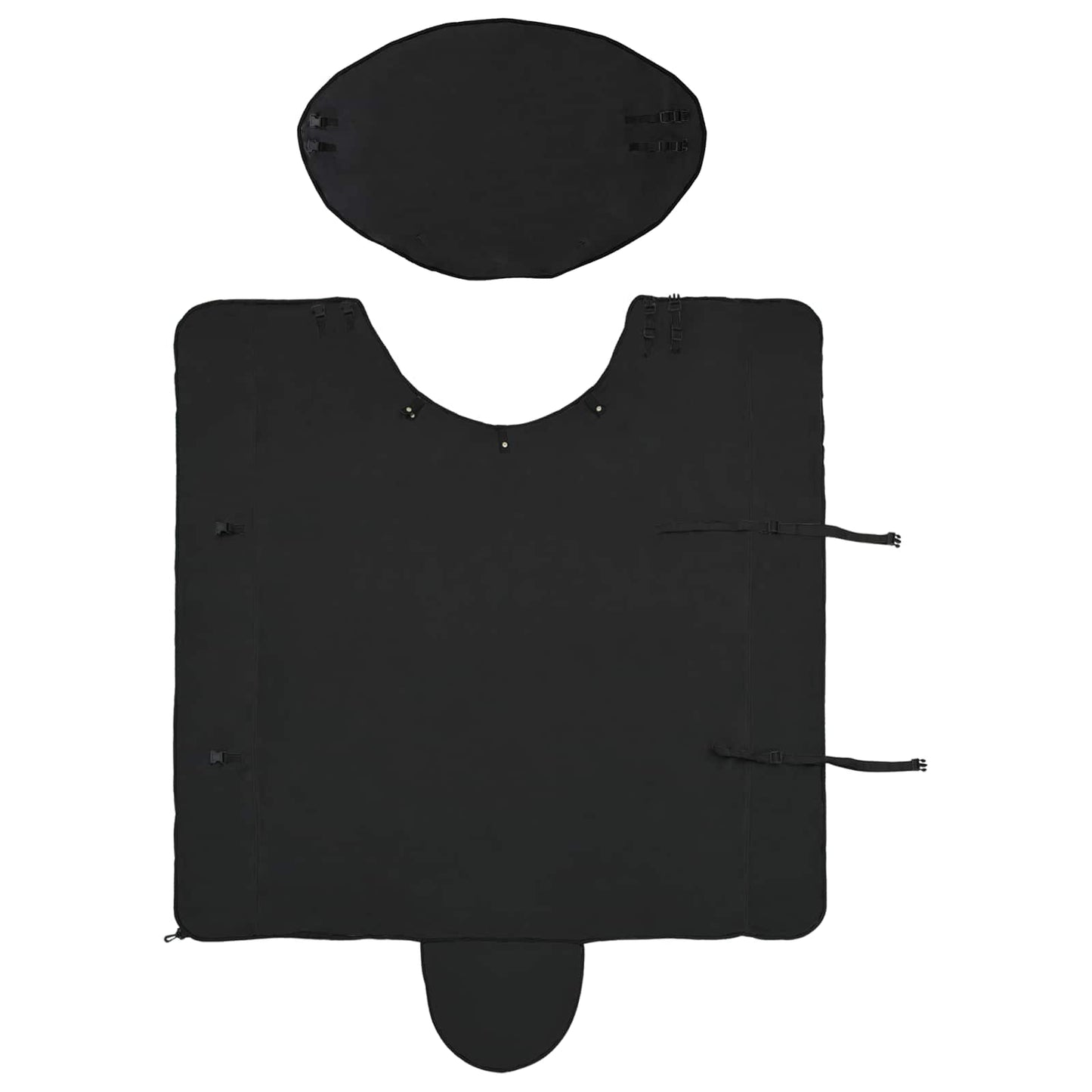 Coperta per Cavalli Nero 165 cm Poliestere
