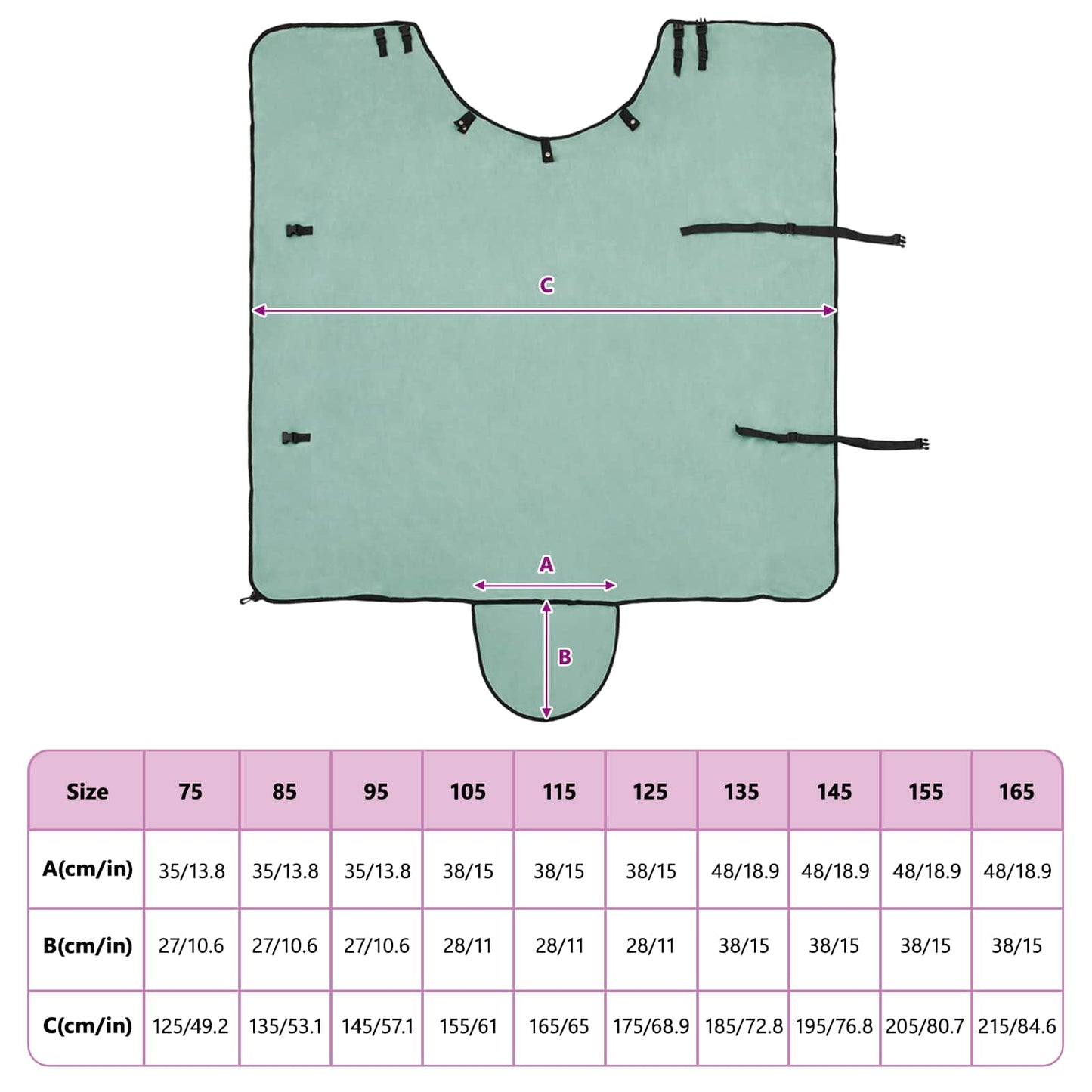 Coperta per Cavalli Verde speciale 105 cm Poliestere | homemem39