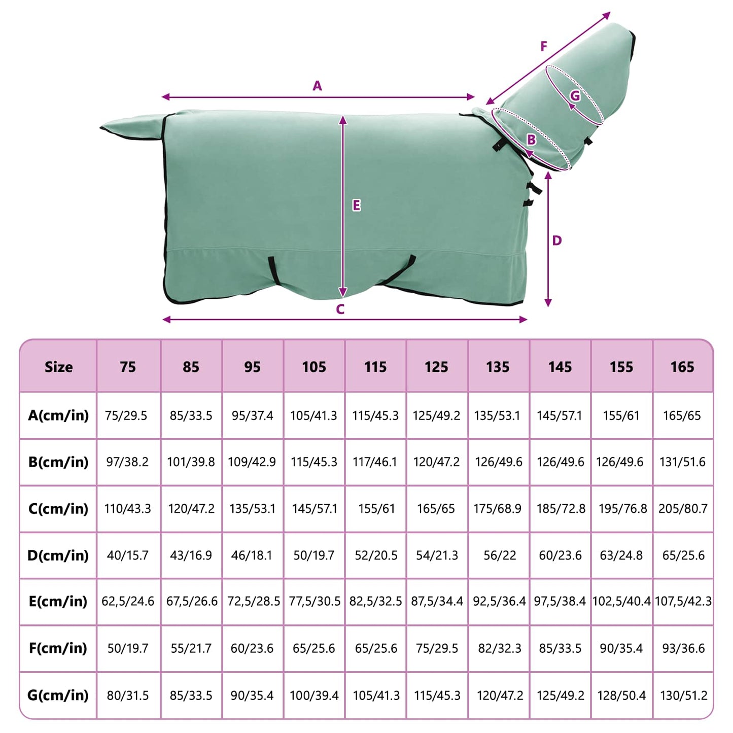 Coperta per Cavalli Verde speciale 145 cm Poliestere | homemem39