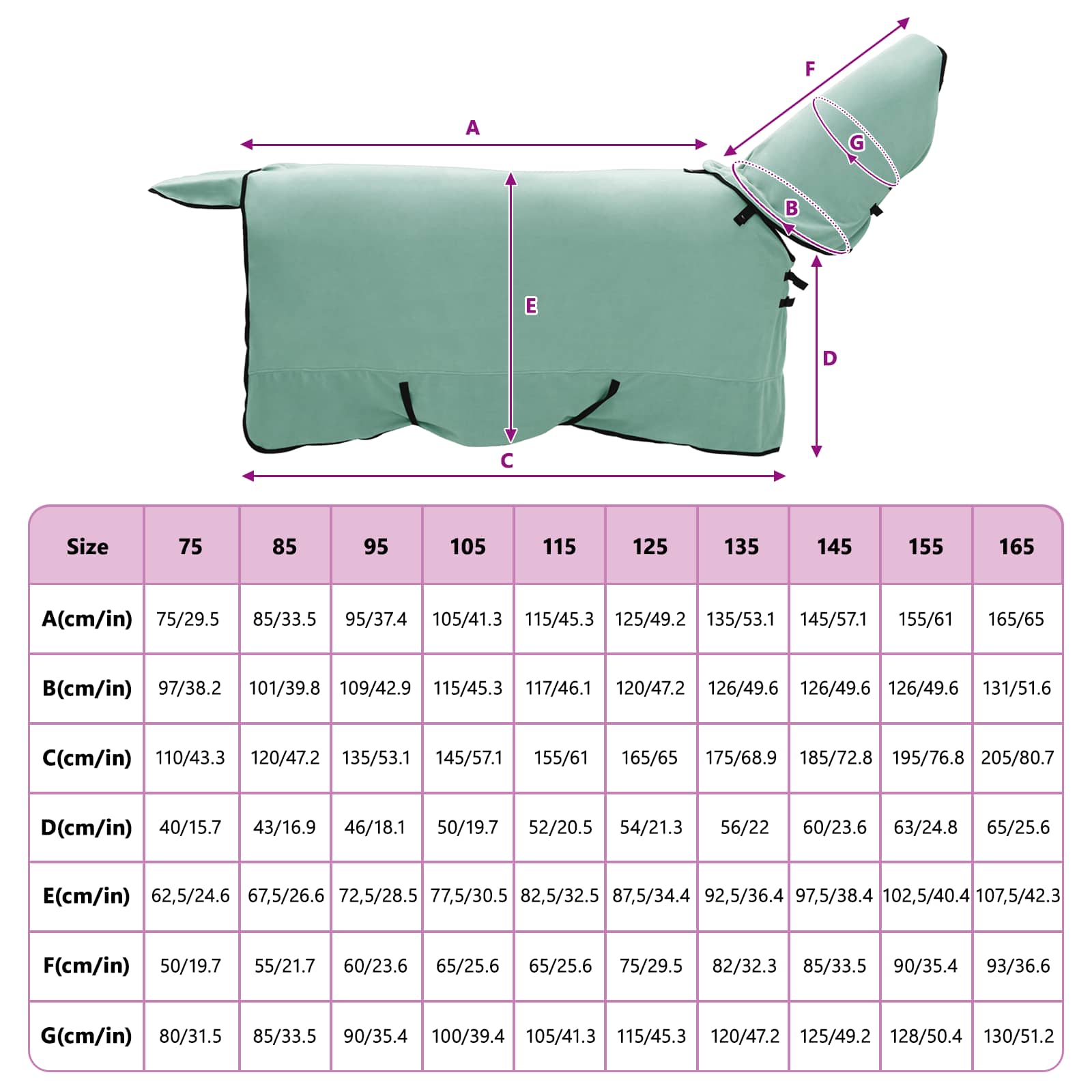 Coperta per Cavalli Verde speciale 145 cm Poliestere | homemem39
