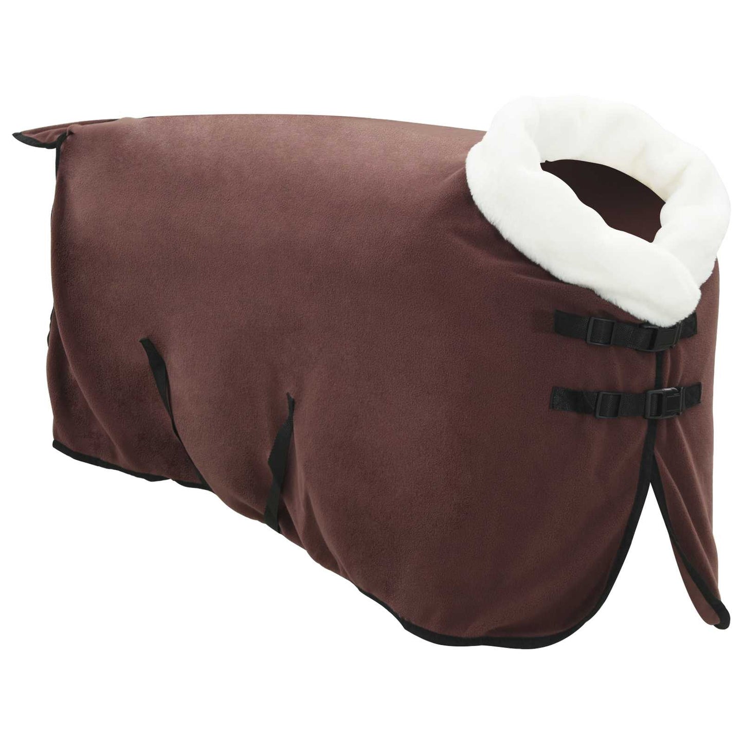 Coperta per Cavalli Marrone Scuro Completo 85 cm Felpa in pile