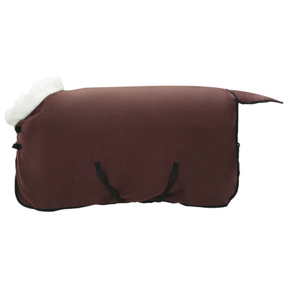 Coperta per Cavalli Marrone Scuro Completo 105 cm Felpa in pile | homemem39
