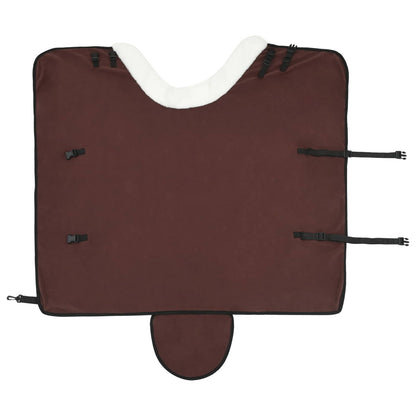 Coperta per Cavalli Marrone Scuro Completo 115 cm Felpa in pile | homemem39