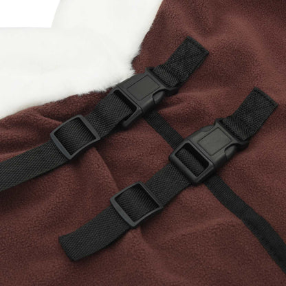 Coperta per Cavalli Marrone Scuro Completo 145 cm Felpa in pile