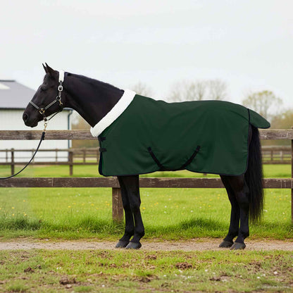 Coperta per Cavalli Verde scuro completo 85 cm Felpa in pile