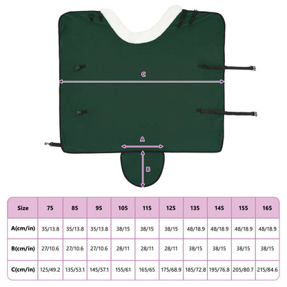 Coperta per Cavalli Verde scuro completo 105 cm Felpa in pile | homemem39