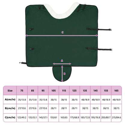 Coperta per Cavalli Verde scuro completo 125 cm Felpa in pile | homemem39