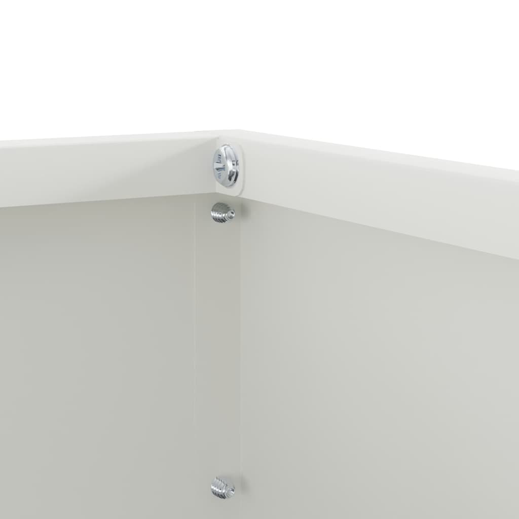 Bordura per Prato Bianco 40 x 40 x 13 cm Acciaio