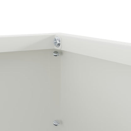 Bordura per Prato Bianco 40 x 40 x 13 cm Acciaio