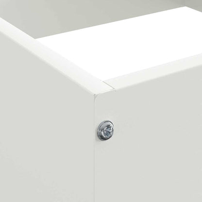 Bordura per Prato 6 pcs Bianco 40 x 40 x 13 cm Acciaio