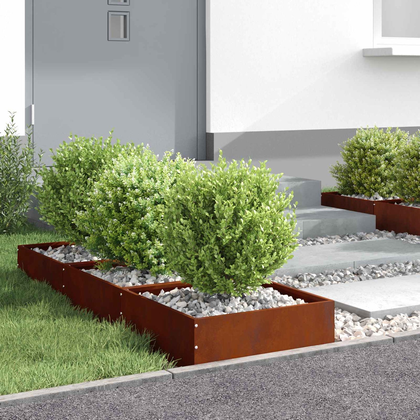 Bordura per Prato 6 pcs Ruggine 40 x 40 x 13 cm | homemem39
