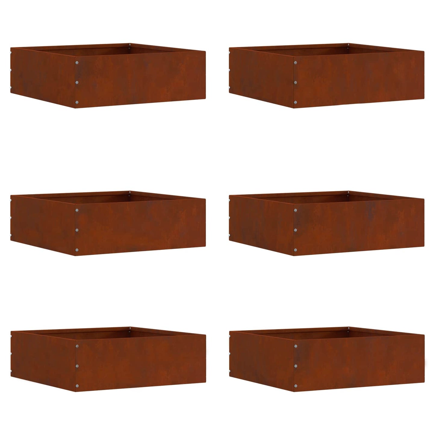 Bordura per Prato 6 pcs Ruggine 40 x 40 x 13 cm | homemem39