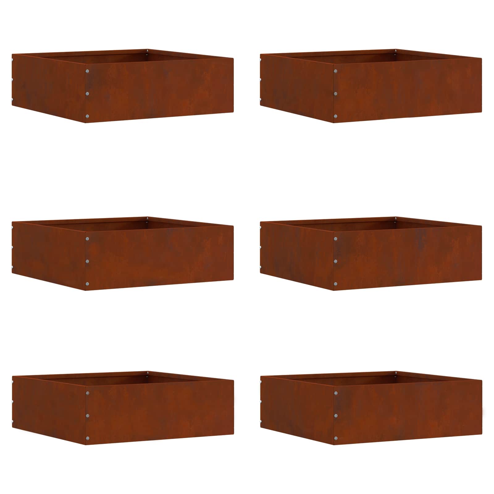 Bordura per Prato 6 pcs Ruggine 40 x 40 x 13 cm | homemem39