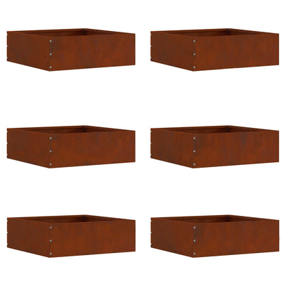Bordura per Prato 6 pcs Ruggine 40 x 40 x 13 cm | homemem39