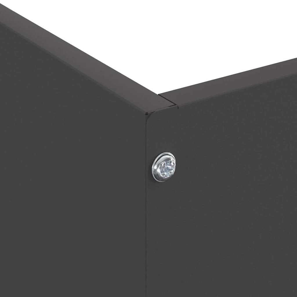 Bordura per Prato 6 pcs Nero 50 x 50 x 13 cm Acciaio