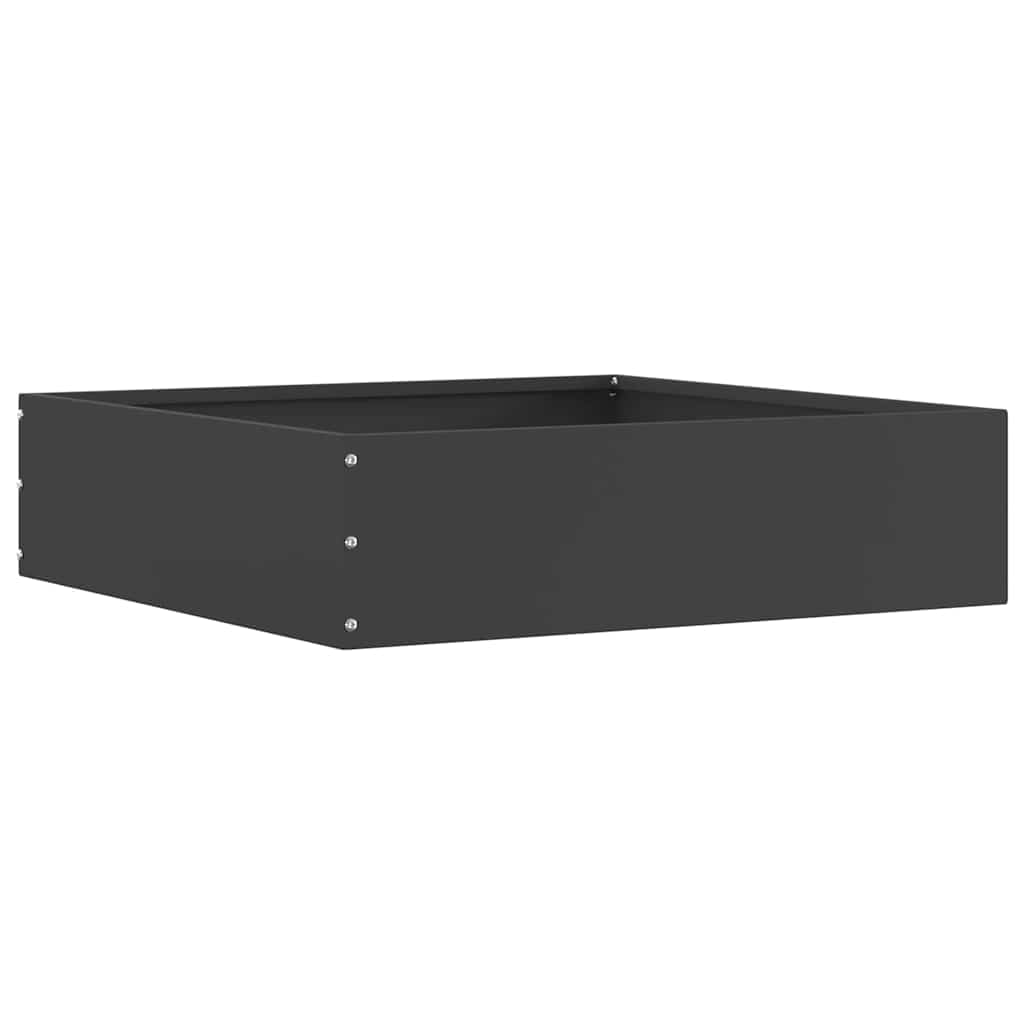 Bordura per Prato 6 pcs Nero 50 x 50 x 13 cm Acciaio