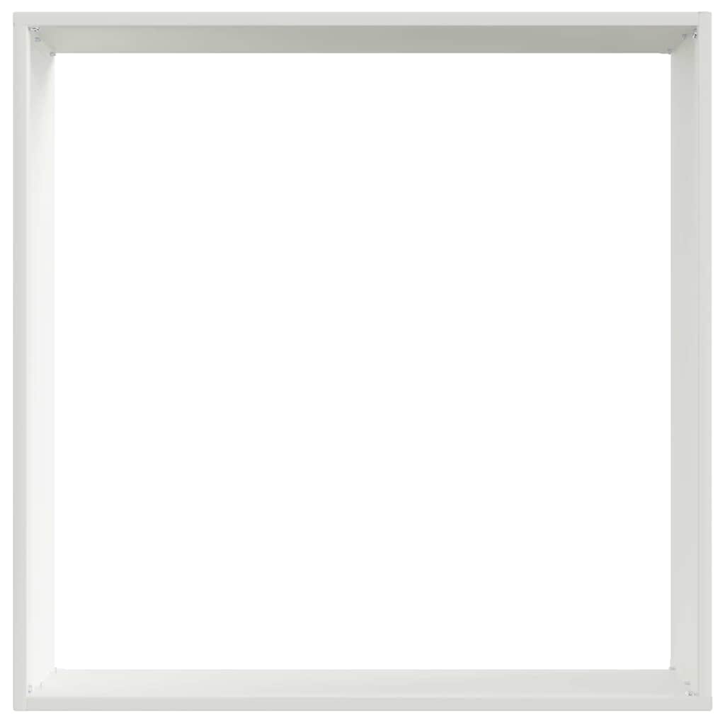 Bordura per Prato 6 pcs Bianco 50 x 50 x 13 cm Acciaio