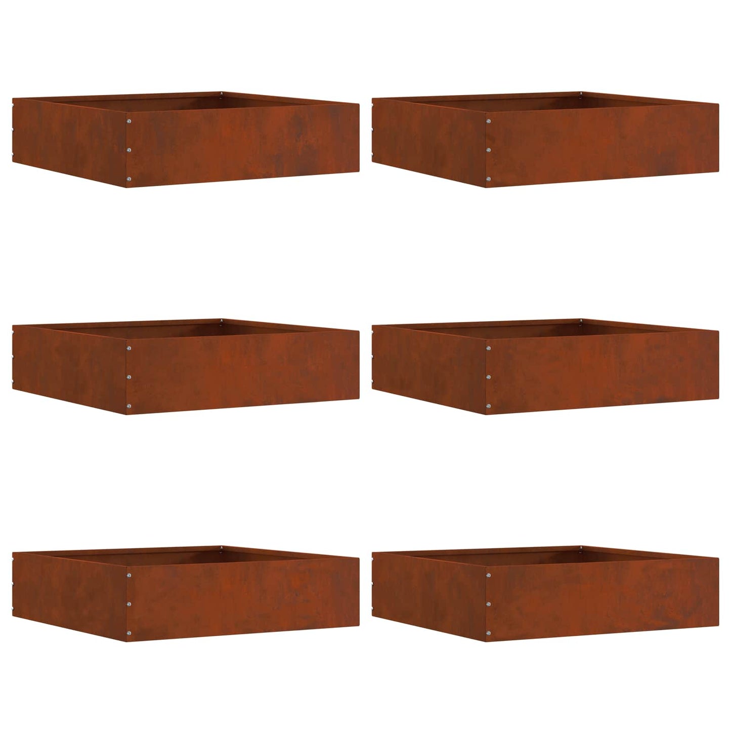 Bordura per Prato 6 pcs Ruggine 50 x 50 x 13 cm | homemem39