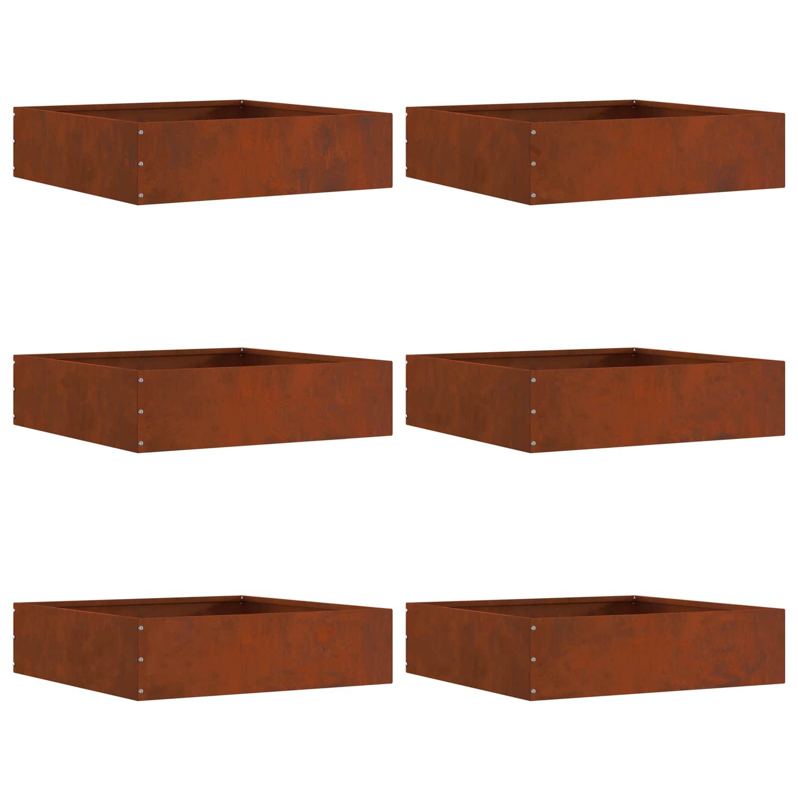 Bordura per Prato 6 pcs Ruggine 50 x 50 x 13 cm | homemem39