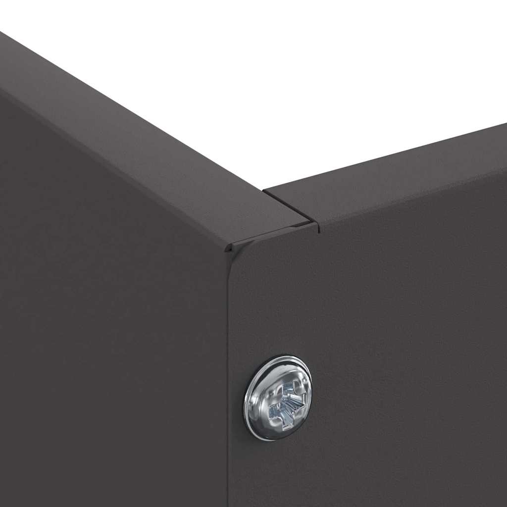 Bordura per Prato Nero 60 x 60 x 13 cm Acciaio