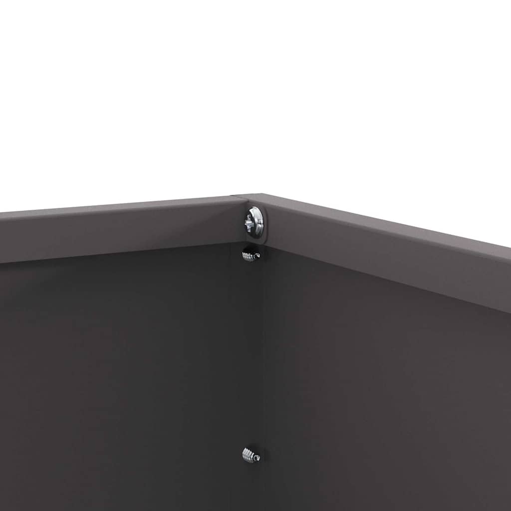 Bordura per Prato 6 pcs Nero 60 x 60 x 13 cm Acciaio