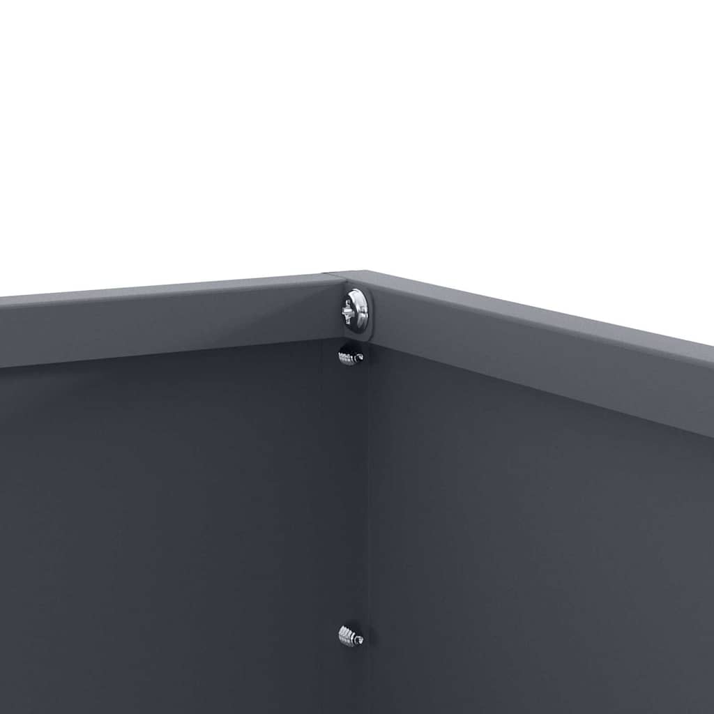 Bordura per Prato 6 pcs Antracite 60 x 60 x 13 cm Acciaio