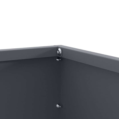 Bordura per Prato 6 pcs Antracite 60 x 60 x 13 cm Acciaio