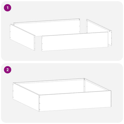 Bordura per Prato Verde oliva 60 x 60 x 13 cm Acciaio
