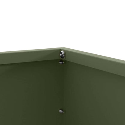 Bordura per Prato 6 pcs Verde oliva 60 x 60 x 13 cm Acciaio