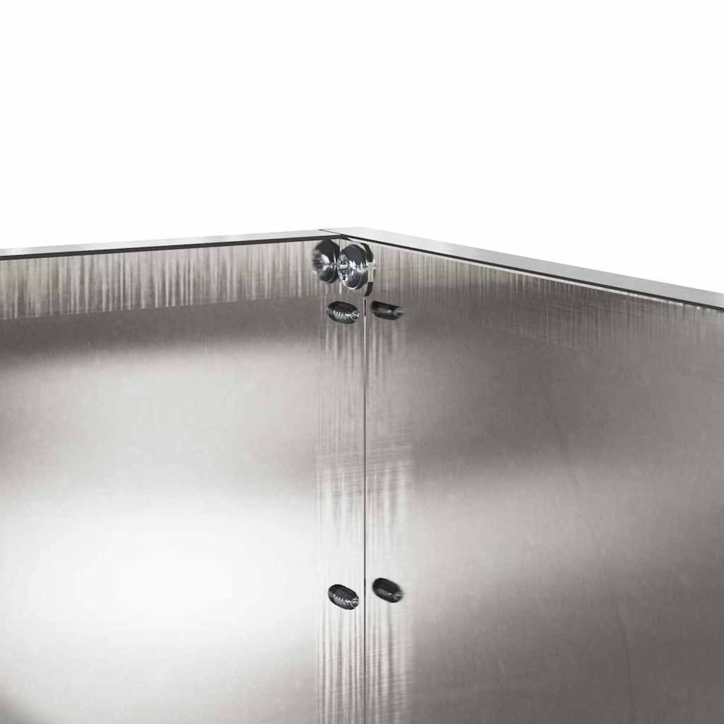 Bordura per Prato Argento 60 x 60 x 13 cm Acciaio inossidabile