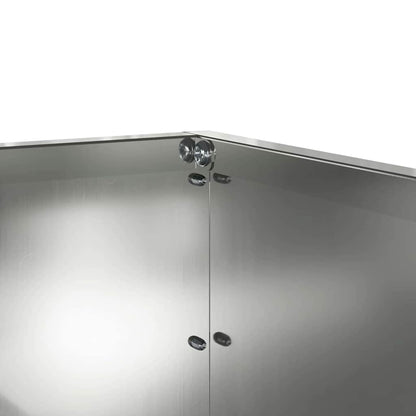 Bordura per Prato 6 pcs Argento 60 x 60 x 13 cm Acciaio zincato