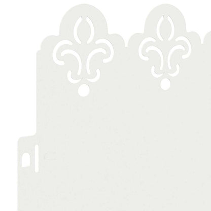 Bordure per prato 20 pcs Bianco 103 x 0,05 x 22 cm Acciaio