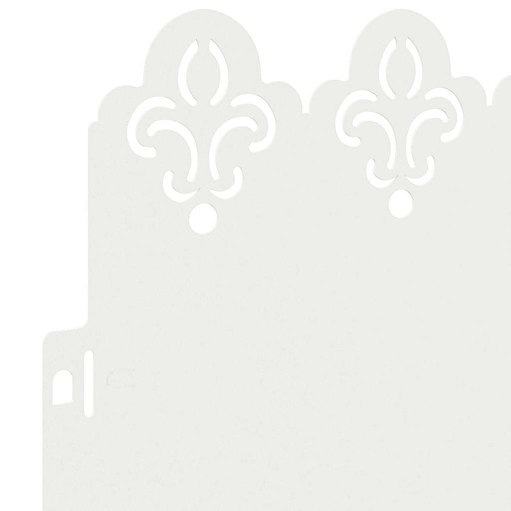 Bordure per prato 30 pcs Bianco 103 x 0,05 x 22 cm Acciaio