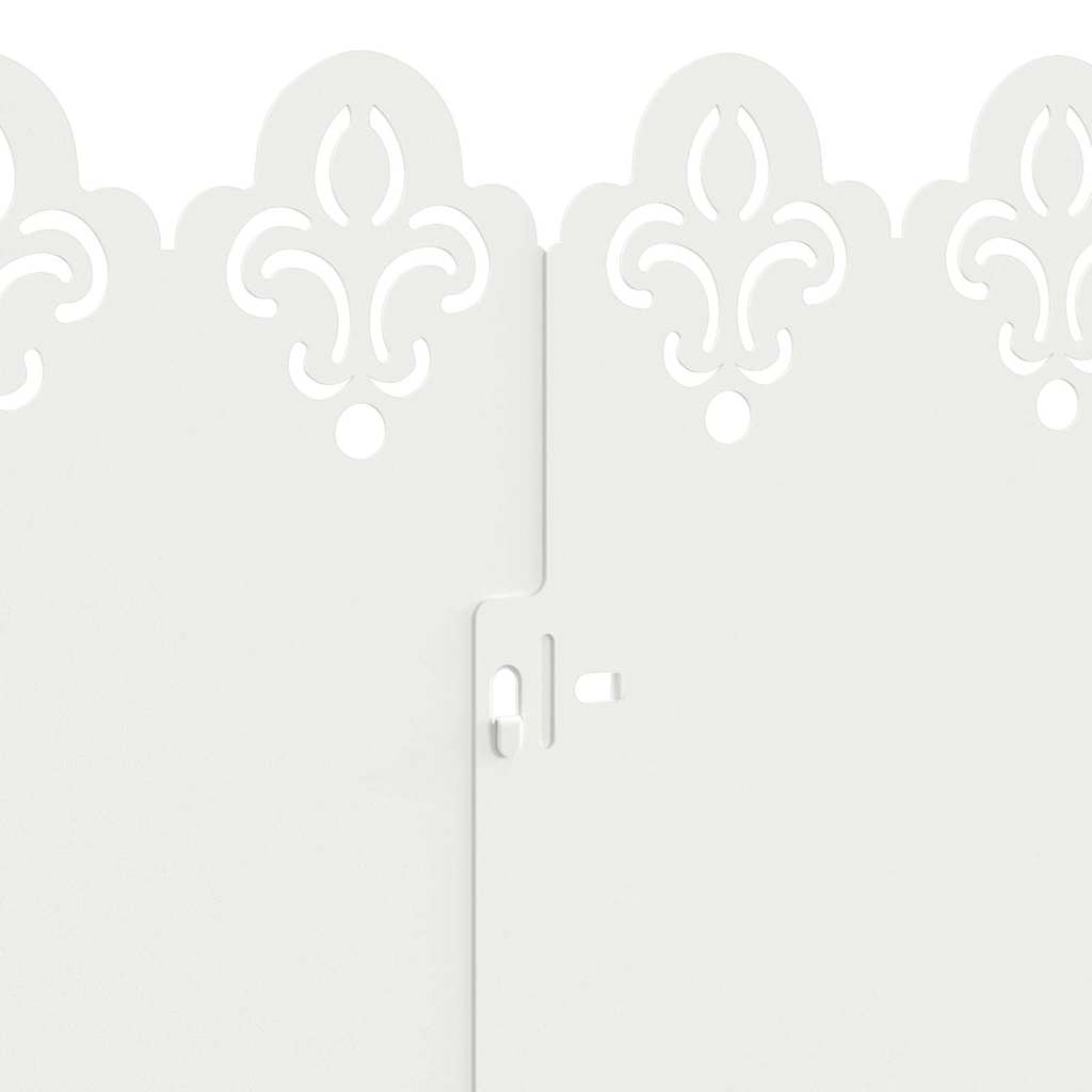 Bordure per prato 30 pcs Bianco 103 x 0,05 x 22 cm Acciaio