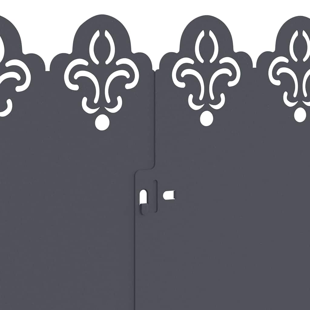 Bordure per prato 20 pcs Antracite 103 x 0,05 x 22 cm Acciaio