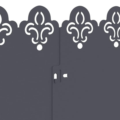 Bordure per prato 20 pcs Antracite 103 x 0,05 x 22 cm Acciaio