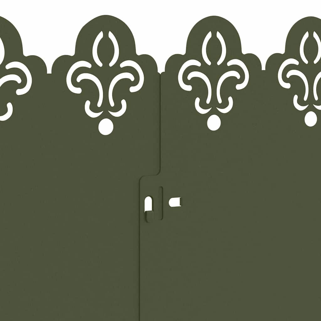 Bordure per prato 10 pcs Verde oliva 103 x 0,05 x 22 cm Acciaio