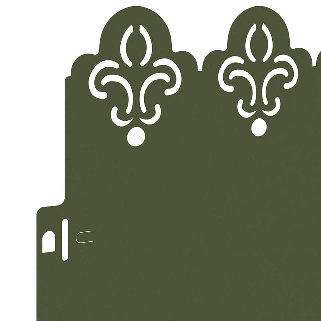 Bordure per prato 20 pcs Verde oliva 103 x 0,05 x 22 cm Acciaio