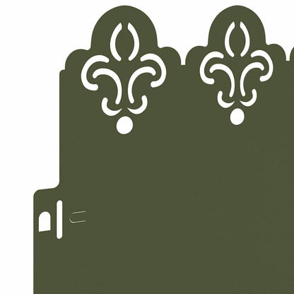 Bordure per prato 20 pcs Verde oliva 103 x 0,05 x 22 cm Acciaio