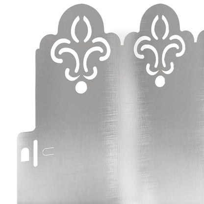 Bordure per prato 20 pcs Argento 103 x 0,05 x 22 cm