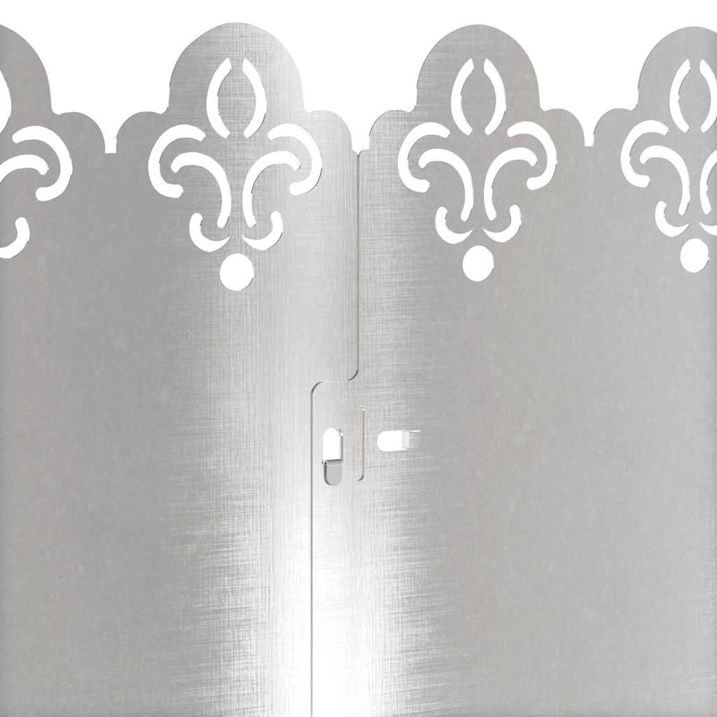 Bordure per prato 20 pcs Argento 103 x 0,05 x 22 cm