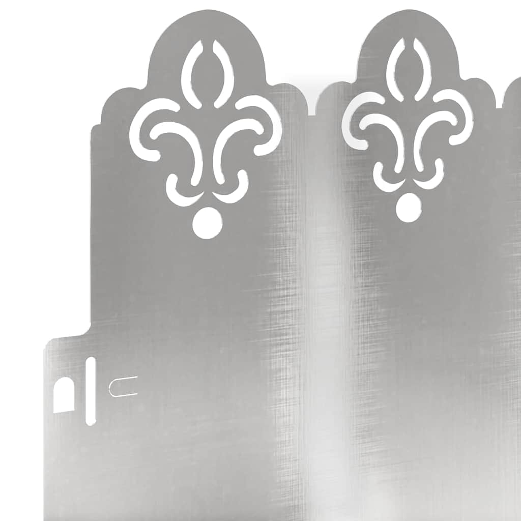Bordure per prato 30 pcs 103 x 0,05 x 22 cm Argento