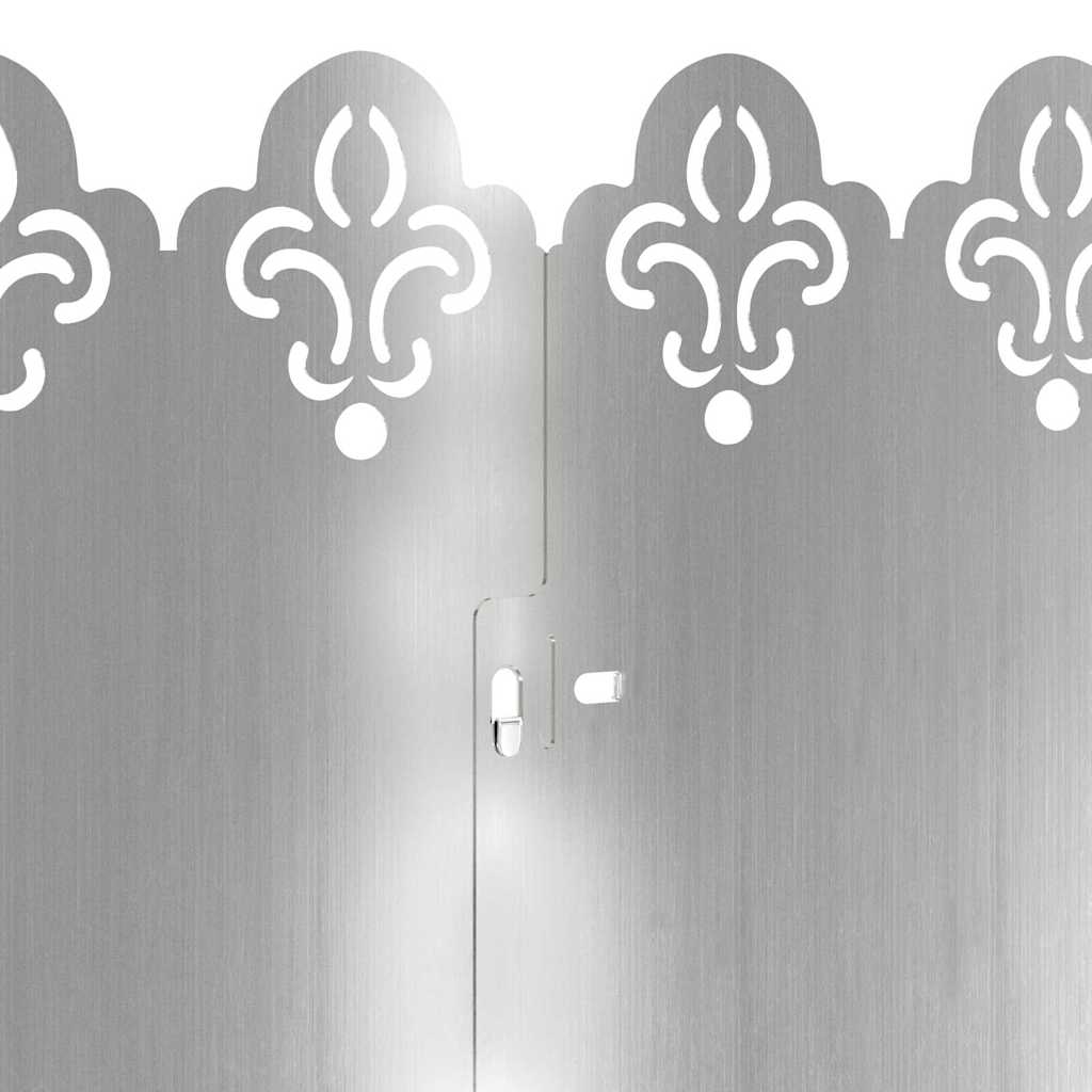 Bordure per prato 10 pcs Argento 103 x 0,05 x 22 cm