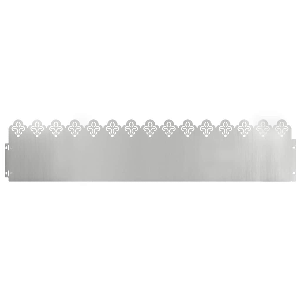 Bordure per prato 30 pcs Argento 103 x 0,05 x 22 cm