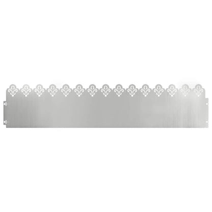 Bordure per prato 30 pcs Argento 103 x 0,05 x 22 cm