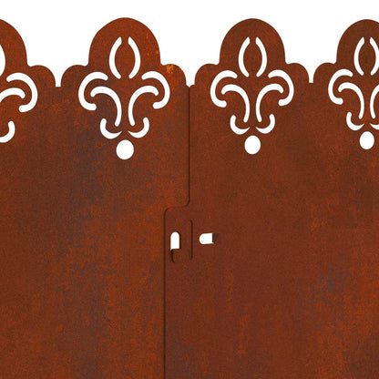 Bordure per prato 20 pcs Ruggine 103 x 0,05 x 22 cm | homemem39
