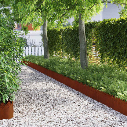 Bordure per prato 20 pcs Ruggine 103 x 0,05 x 22 cm | homemem39